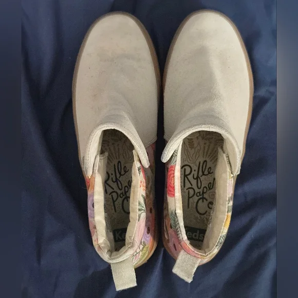 Keds x Rifle Paper Cooper Garden Party Sneaker in Tan - Size 6 - Picture 10 of 12